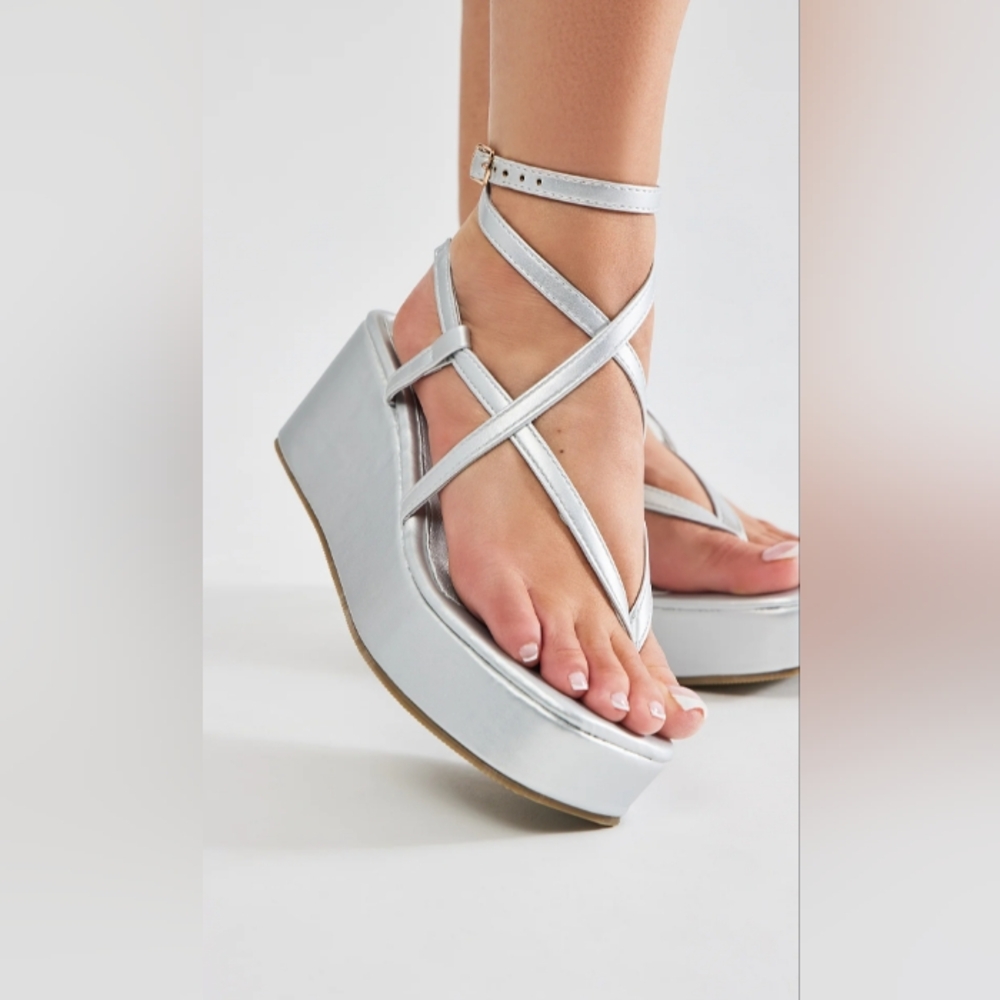 Silver Platform Sandals